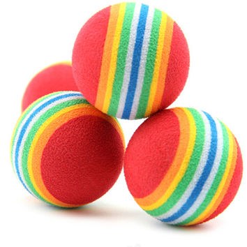 rainbow ball cat toy