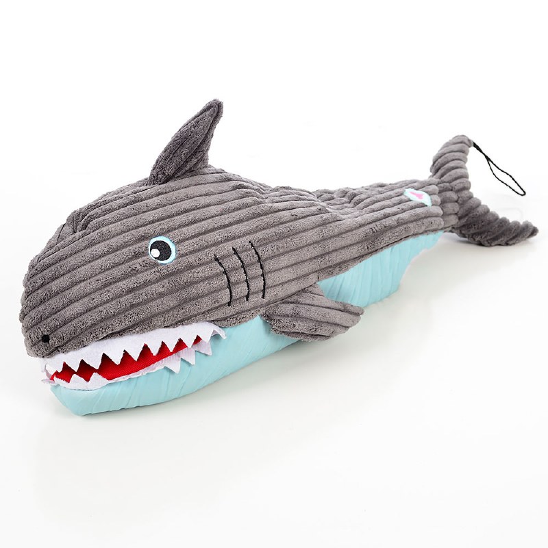 shark puppet dog toy