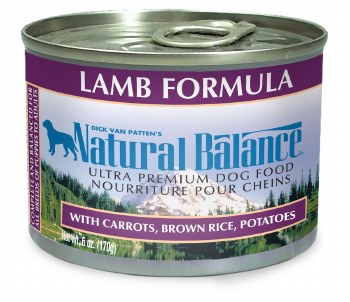 natural balance lamb and rice canned dog food