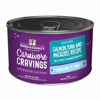 Stella &amp; Chewy's Carnivore Cravings - Purrfect Pates - Salmon, Tuna &amp; Mackerel - Canned Cat Food - 5.2 oz