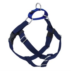 2 Hounds - Freedom No-Pull Harness - Navy 1" Wide - Large