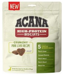 Acana - High Protein Biscuits - Pork Liver - Crunchy Treats - Small/Medium - 9 oz