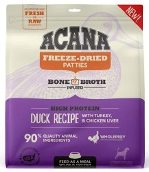 Acana - Freeze-Dried Patties - Duck Recipe with Chicken and Turkey Liver - Freeze-Dried Dog Food - 14 oz