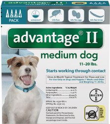 Advantage II - 11lb - 20 lb Dog - 4 months
