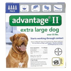 Advantage II -  55 lb and over Dog - 4 months