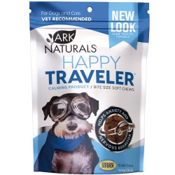 Ark Naturals Happy Traveler - Calming Soft Chews - Cat and Dog Supplement - 75 ct