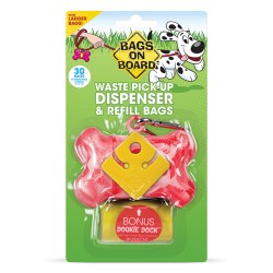 Bags on Board - Poop Bag Dispenser - Bone - Pink