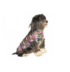 Chilly Dog - Cable Knit Dog Sweater - Purple Woodstock - XL