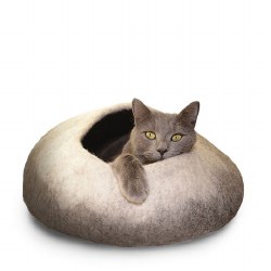 Dharma Dog Karma Cat - Felted Bed - Ombre Cave - Natural