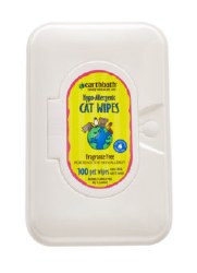 Earthbath - Hypoallergenic Grooming Wipes for Cats - Fragrance Free - 100 ct