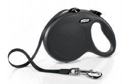 Flexi - Classic Tape Retractable Dog Leash - Black - Large - 16'