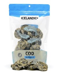 Icelandic+ - Dog Treats - Cod Skin Rolls - 3 oz