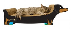 Imperial Cat - Cardboard Scratcher - Black Dachshund - Small