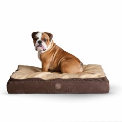 K&H - Feather-Top Ortho Bed - Chocolate & Tan - Large