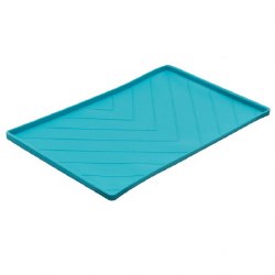 Messy Mutts - Silicone Food Mat with Rods - Blue - Large