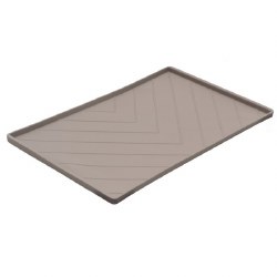 Messy Mutts - Silicone Food Mat with Rods - Gray - Medium