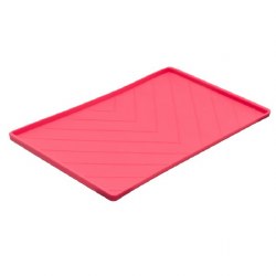Messy Mutts - Silicone Food Mat with Rods - Red - Medium