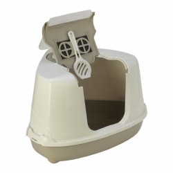Moderna - Cat Litter Box - Corner Flip - Warm Gray
