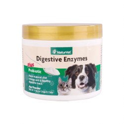 NaturVet - Digestive Enzymes Plus Probiotics for Dogs & Cats - Powder - 4 oz