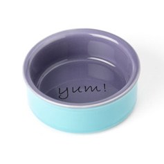 Petrageous - Stoneware Pet Bowl - Yum Time - 2 oz