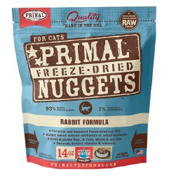 Primal - Rabbit Formula - Freeze Dried Cat Food - 14 oz