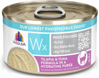 Weruva - WX Phos Focused - Tilapia &amp; Tuna in Hydrating Puree - Canned Cat Food - 3 oz