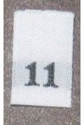 Woven Number Label-11-White tab (1,000pcs/box)