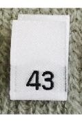 Woven Number Label-43-White tab (1,000pcs/box)