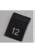 Woven Number Label-12-Black tab