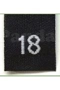 Woven Number Label-18-Black tab