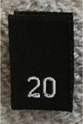 Woven Number Label-20-Black tab