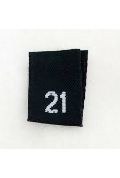 Woven Number Label-21-Black tab