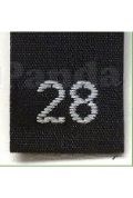 Woven Number Label-28-Black tab