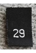 Woven Number Label-29-Black tab