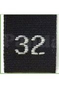 Woven Number Label-32-Black tab
