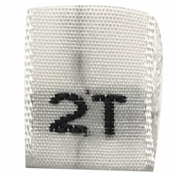 Woven Size Label-Sz 2T-White tab
