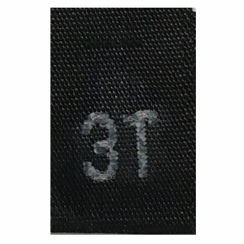 Woven Size Label-Sz 3T-Black tab