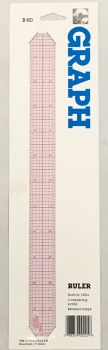 Transparent Ruler-C-Thru-0 center-1''x12''