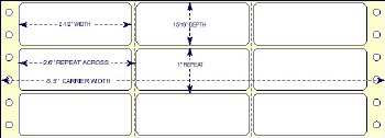 Print Label-2.5 x 15/16 (D-25-15-3) No. Wide 3-15M