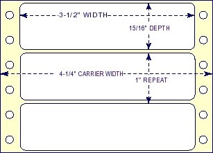Print Label-3 1/2 x 15/16 (D-35-15-1) No. Wide 1-5M