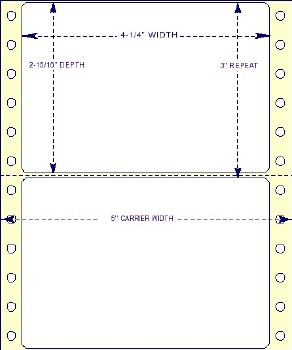 Print Label-4 1/4 X 2 15/16 (D425-215-1) No. Wide 1-5M