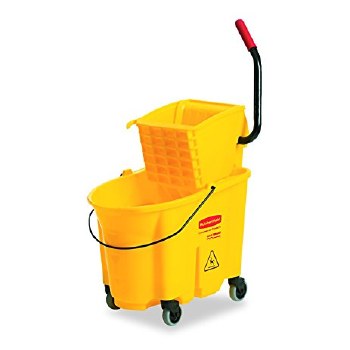 Rubbermaid 26-Quart Side Press Mop Bucket &amp; Wringer Combo Yellow