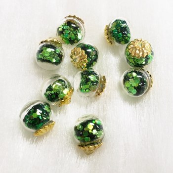 Microbead Crystal Ball 3pcs 04-Green