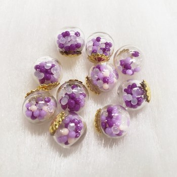 Microbead Crystal Ball 3pcs 07-Lavender