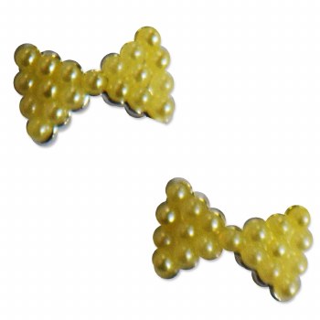 Metal Charm-2pc-bowtie 1 Yel