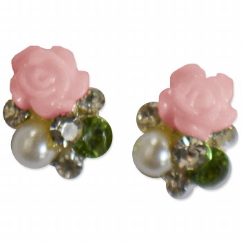 Metal Charm-2pc-rose Pink