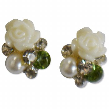 Metal Charm-2pc-rose Wht
