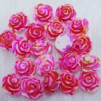 Plastic 3d Flower Charm#2/20da