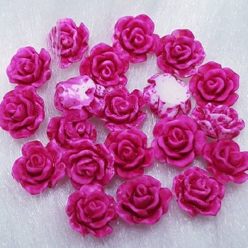 Plastic 3d Flower Charm#6/20da