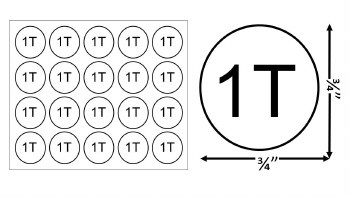 Sticker Size Label-Sz 1T 20pcs x 50sheets= 1,000pcs